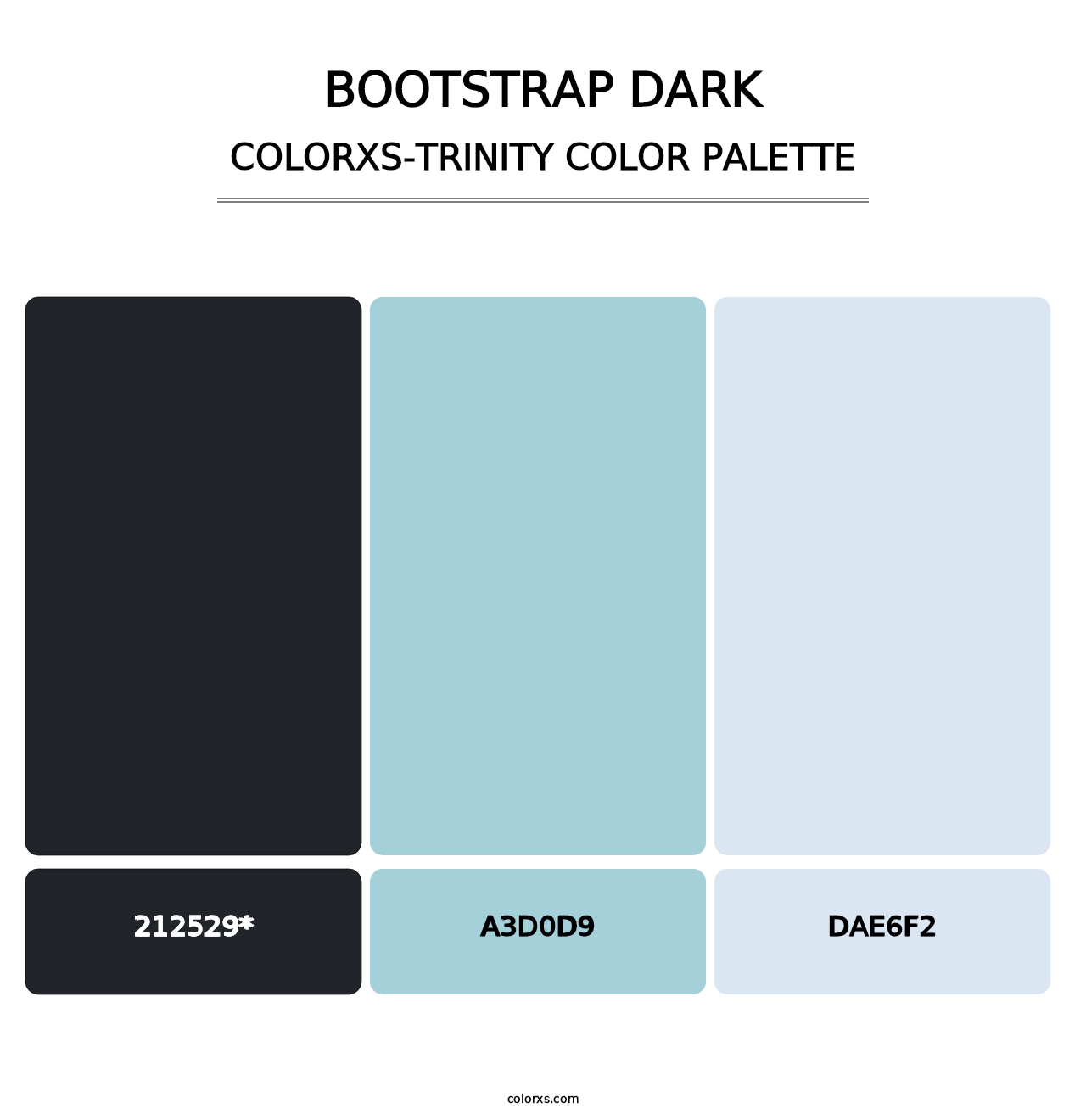 Bootstrap Dark - Colorxs Trinity Palette