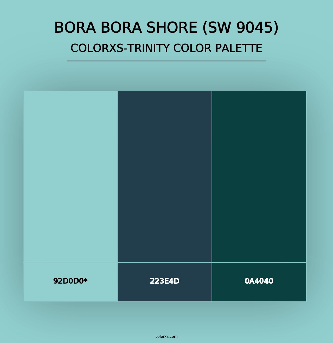 Bora Bora Shore (SW 9045) - Colorxs Trinity Palette