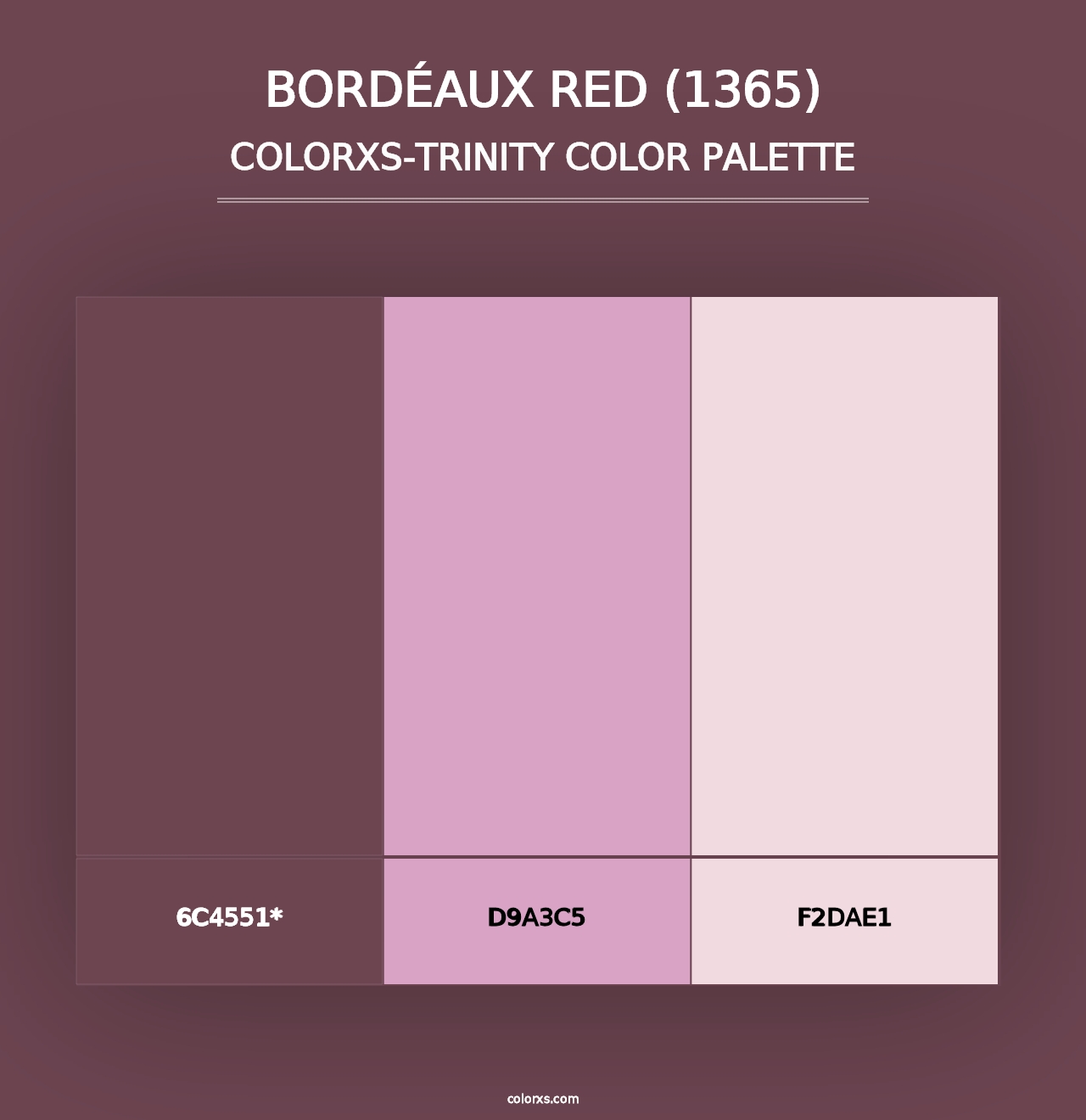 Bordéaux Red (1365) - Colorxs Trinity Palette