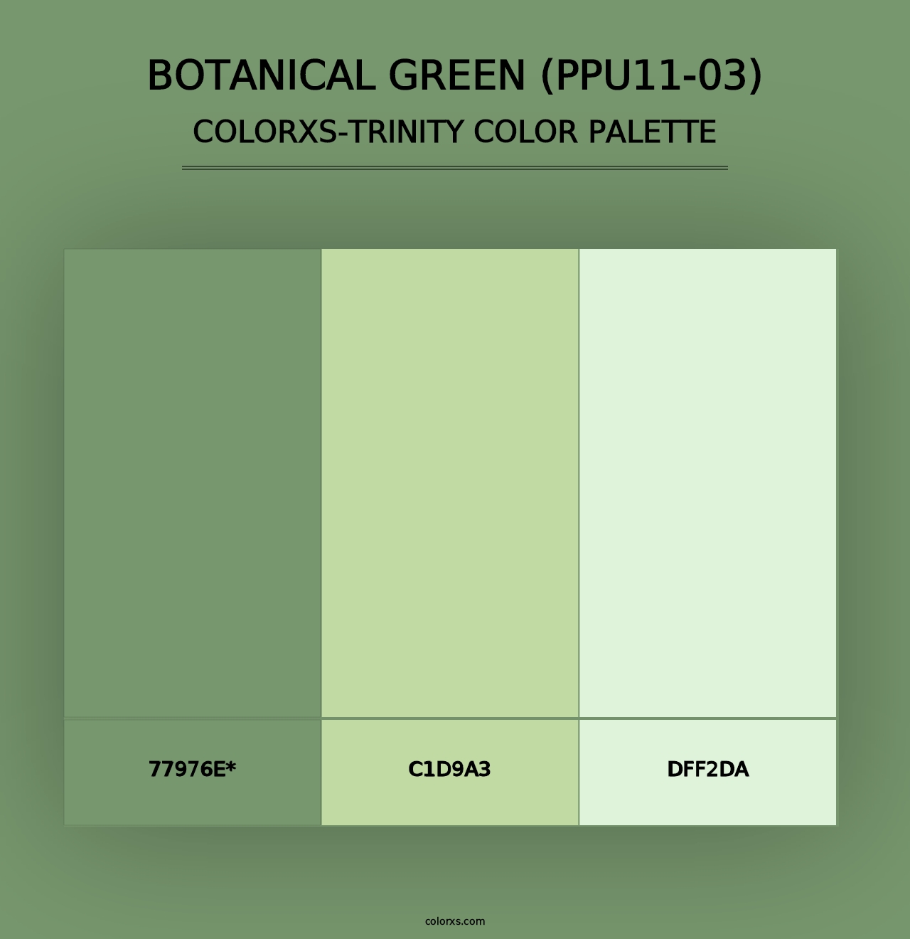 Botanical Green (PPU11-03) - Colorxs Trinity Palette