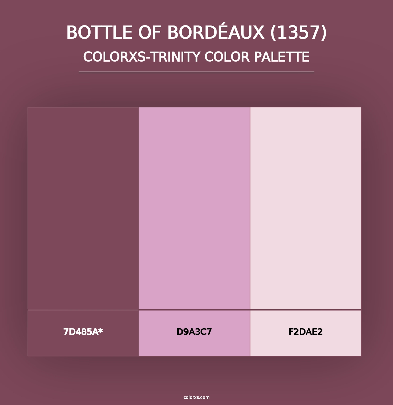 Bottle of Bordéaux (1357) - Colorxs Trinity Palette