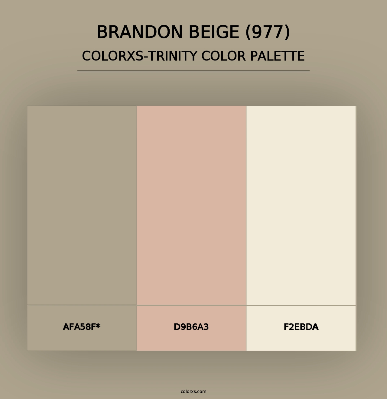 Brandon Beige (977) - Colorxs Trinity Palette