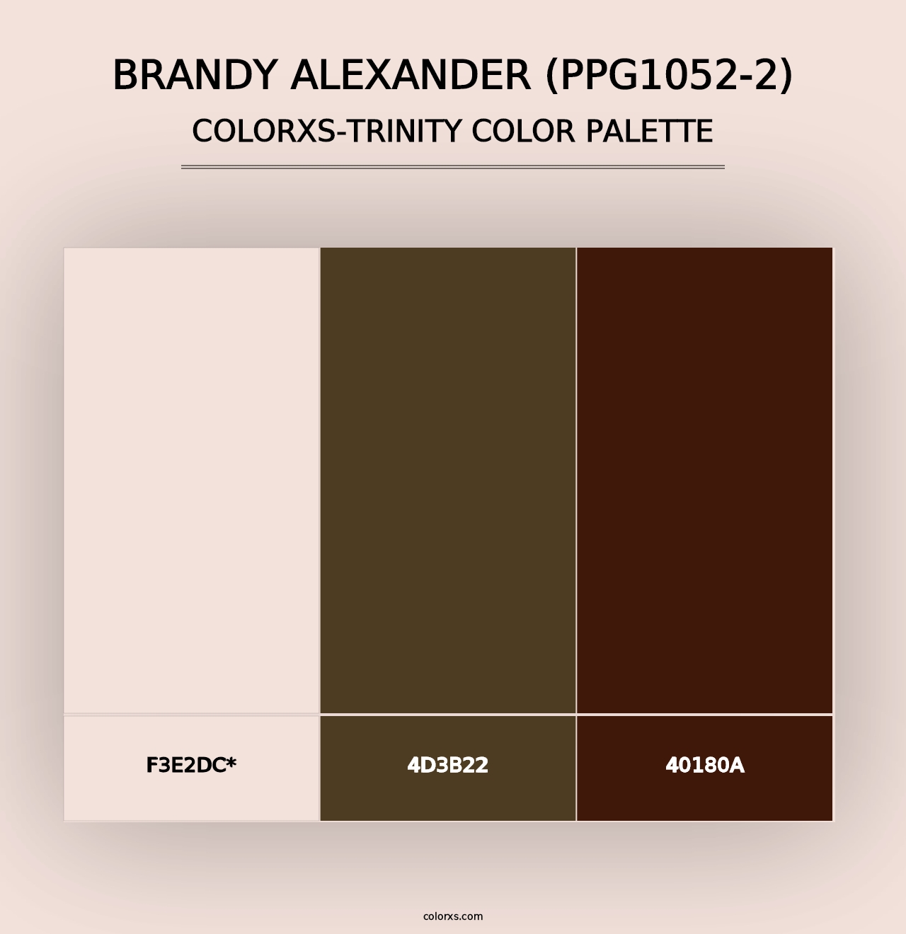 Brandy Alexander (PPG1052-2) - Colorxs Trinity Palette