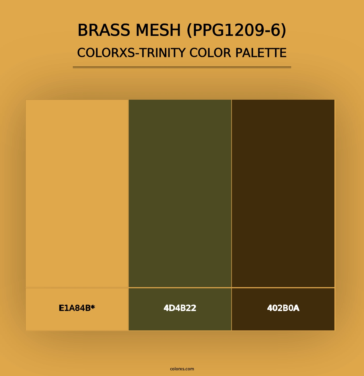 Brass Mesh (PPG1209-6) - Colorxs Trinity Palette