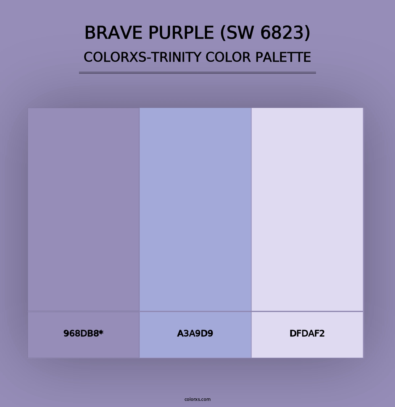 Brave Purple (SW 6823) - Colorxs Trinity Palette