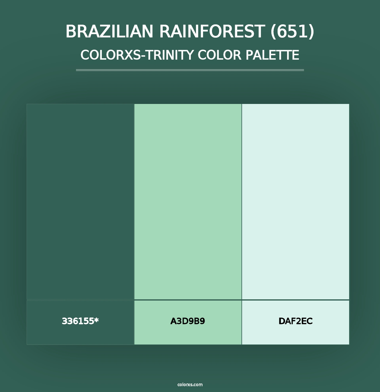 Brazilian Rainforest (651) - Colorxs Trinity Palette