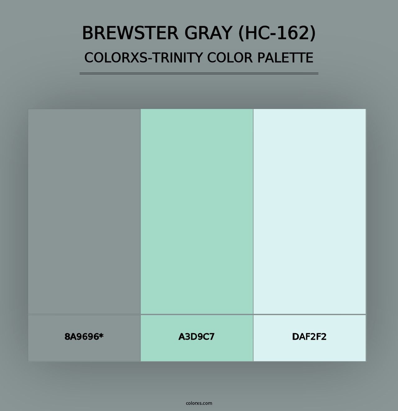 Brewster Gray (HC-162) - Colorxs Trinity Palette