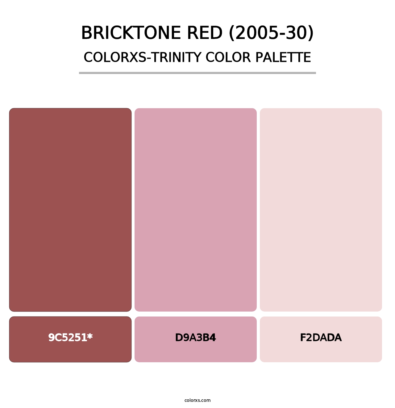 Bricktone Red (2005-30) - Colorxs Trinity Palette