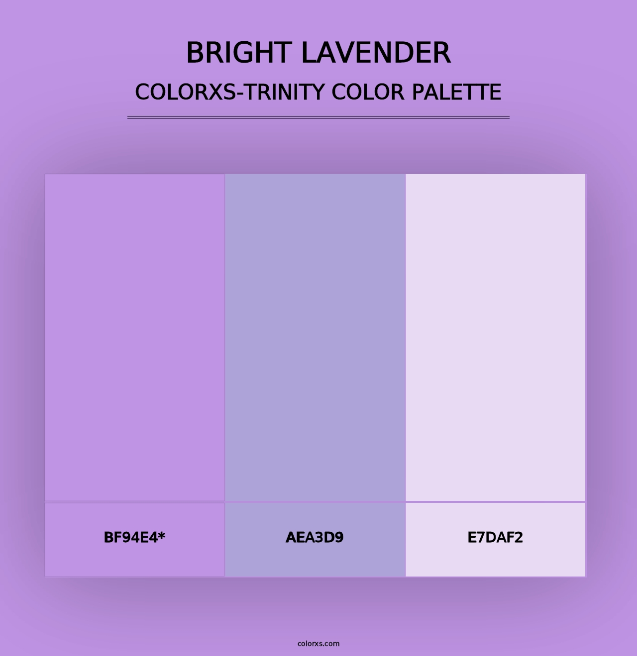 Bright Lavender - Colorxs Trinity Palette