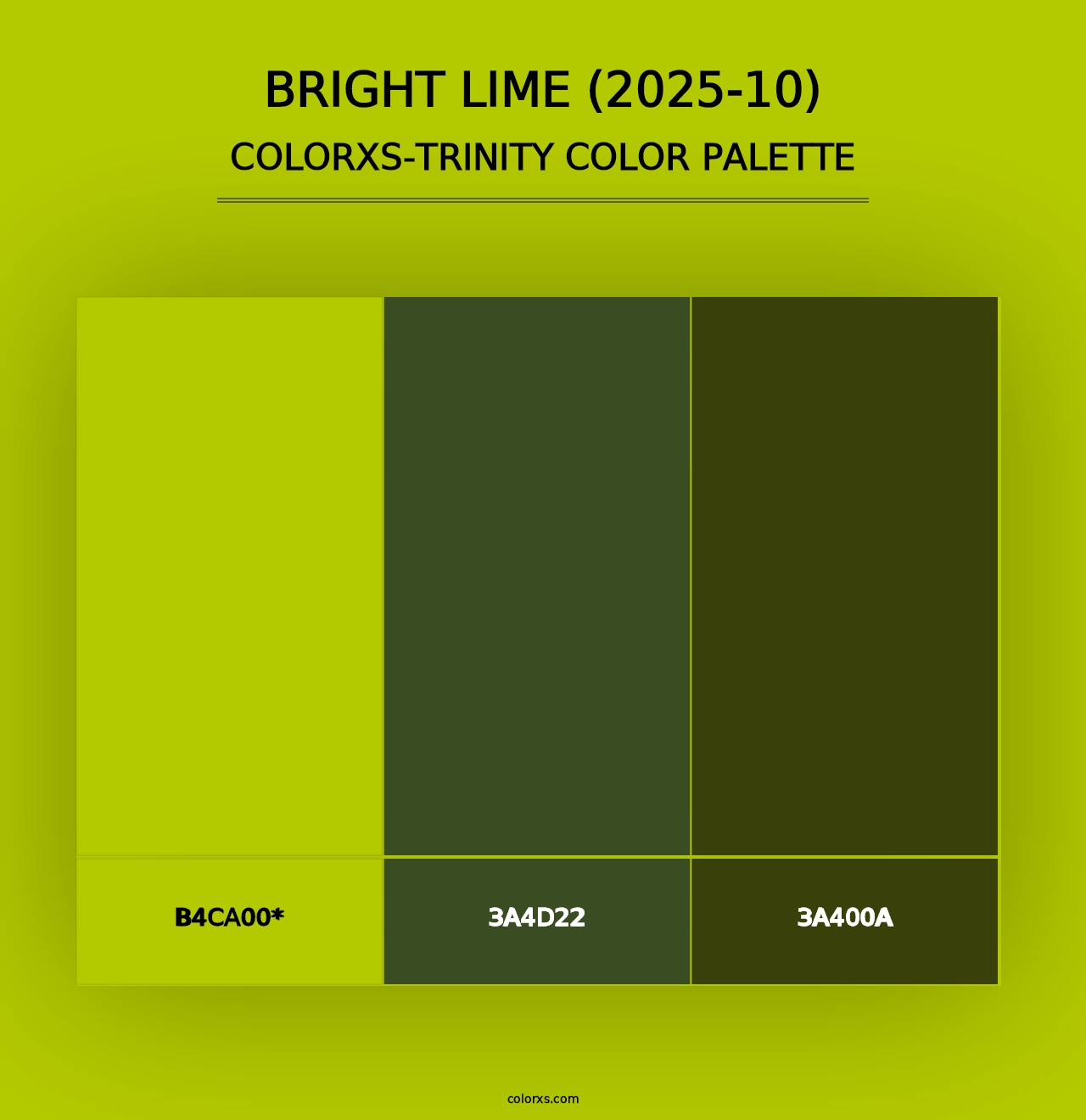 Bright Lime (2025-10) - Colorxs Trinity Palette