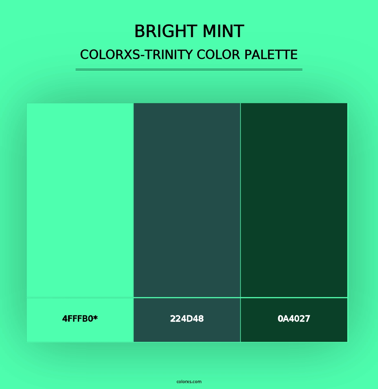 Bright Mint - Colorxs Trinity Palette