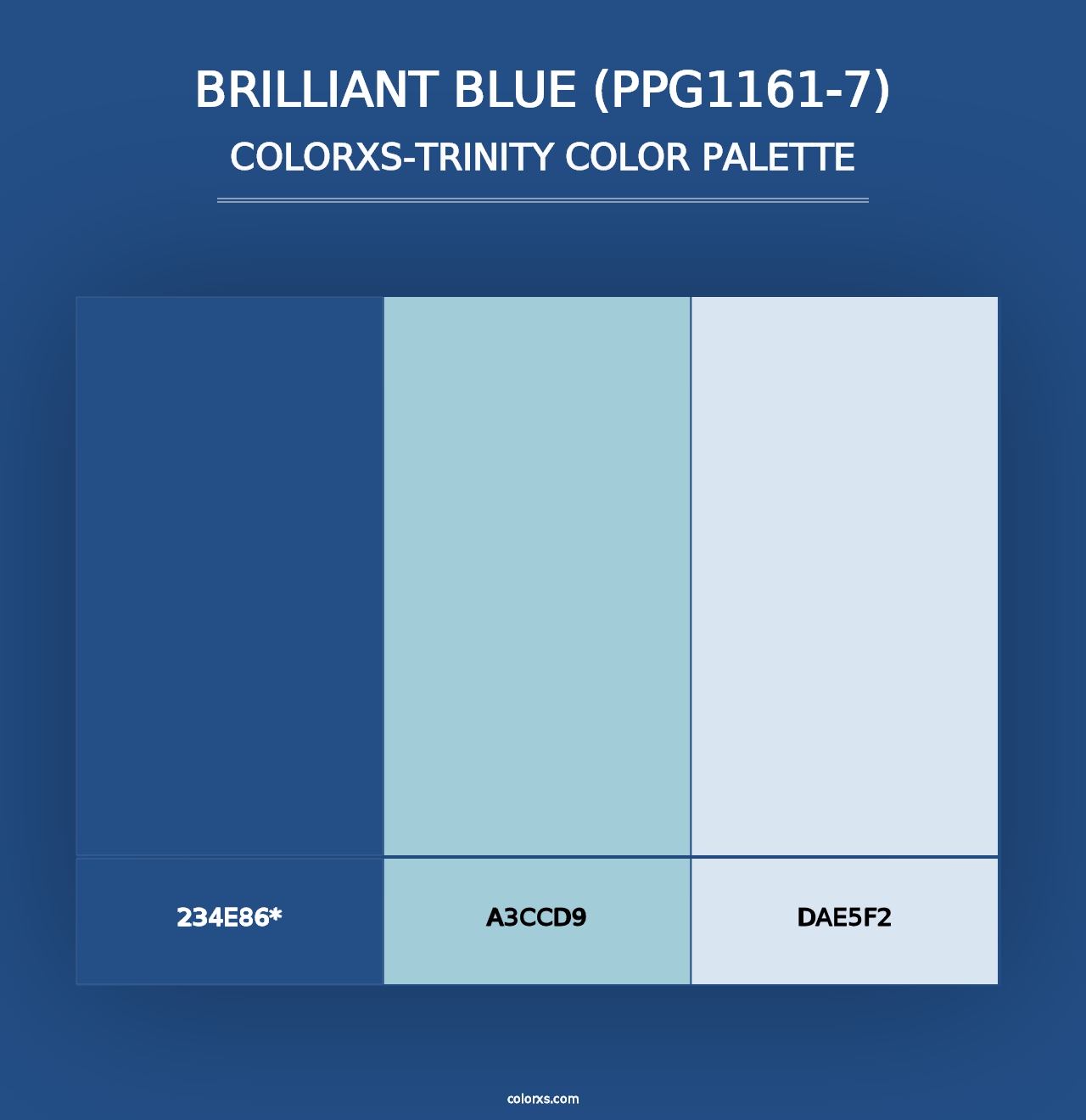 Brilliant Blue (PPG1161-7) - Colorxs Trinity Palette