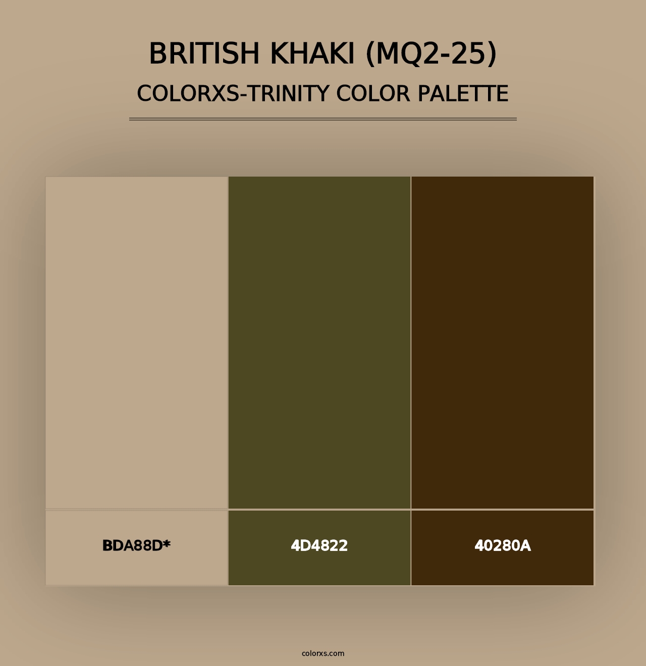 British Khaki (MQ2-25) - Colorxs Trinity Palette