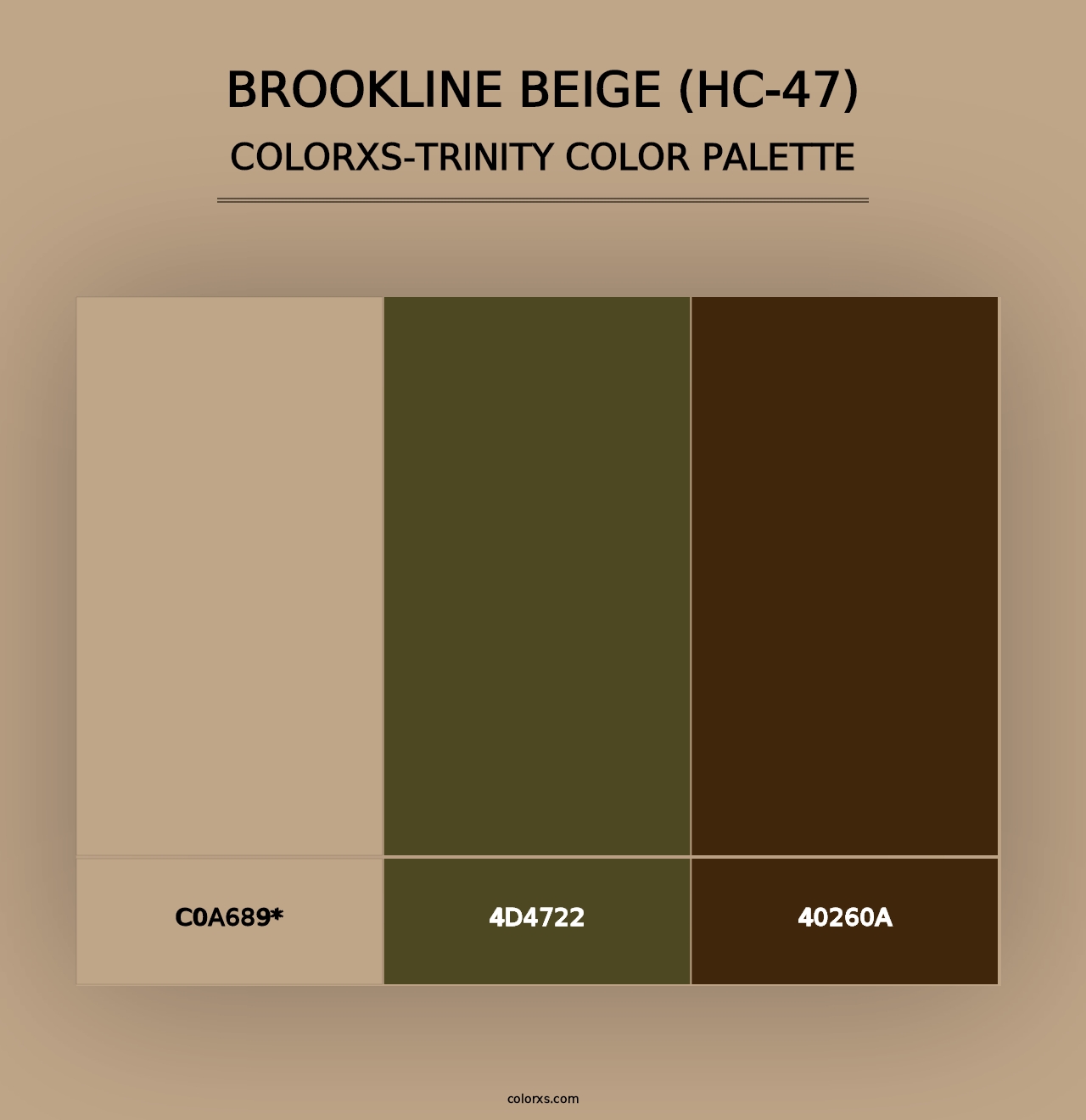 Brookline Beige (HC-47) - Colorxs Trinity Palette