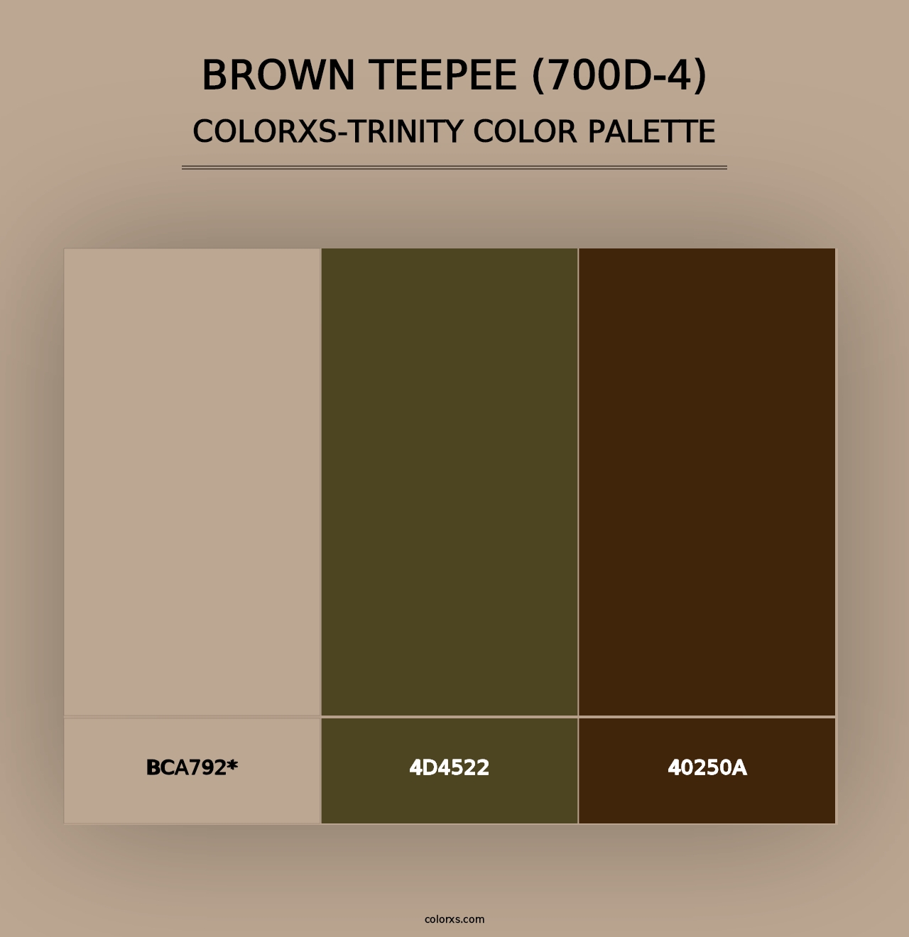 Brown Teepee (700D-4) - Colorxs Trinity Palette