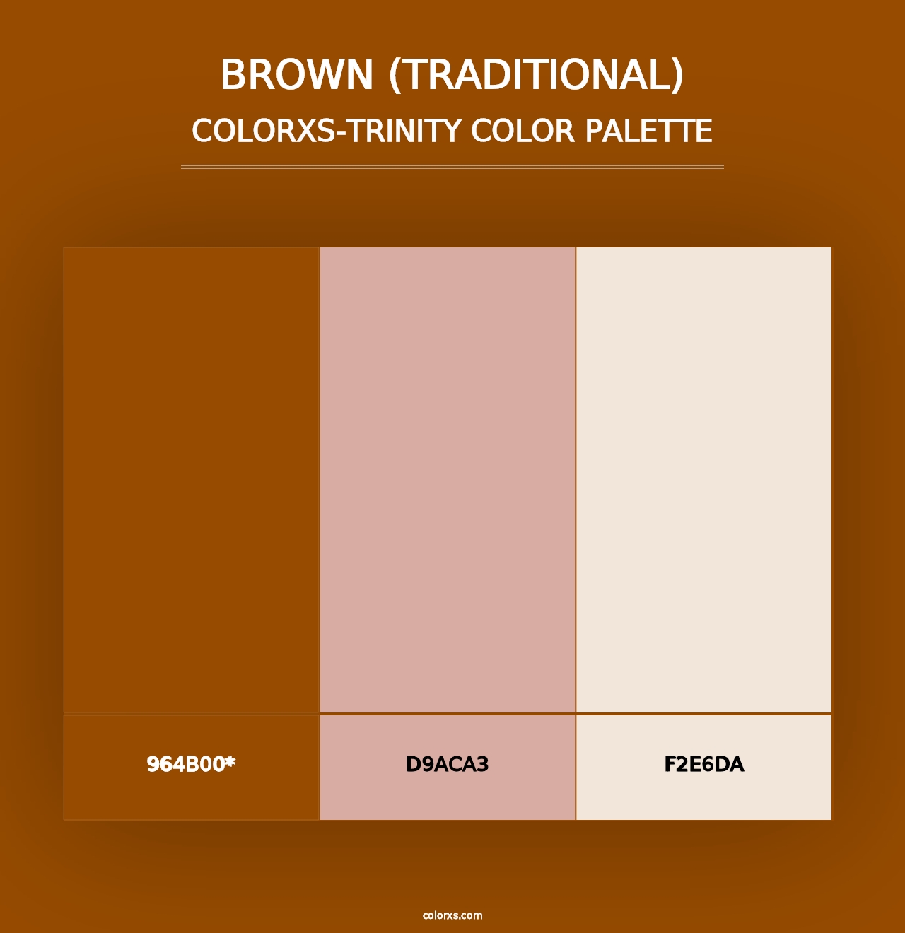 Brown (Traditional) - Colorxs Trinity Palette