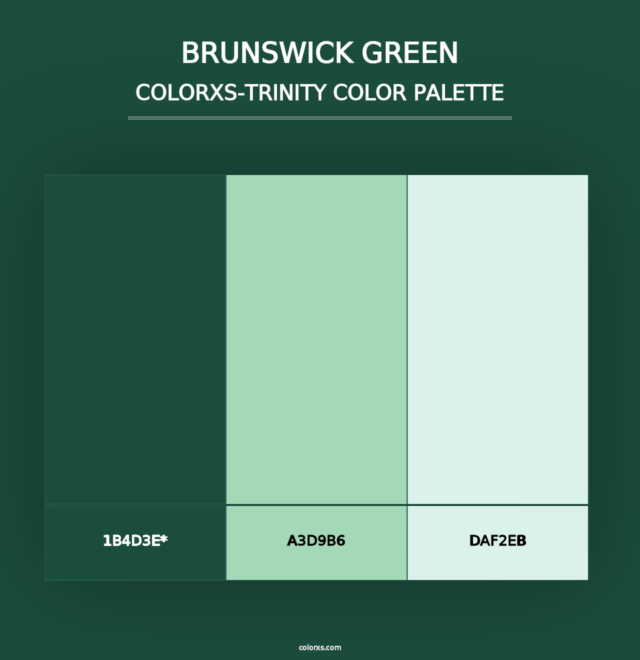 Brunswick Green - Colorxs Trinity Palette