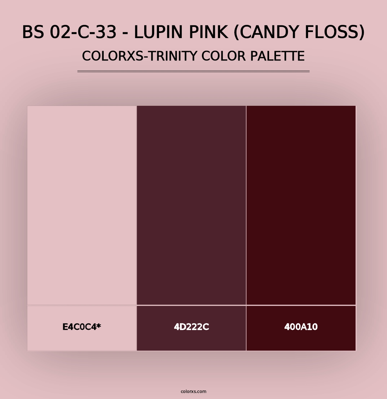 BS 02-C-33 - Lupin Pink (Candy Floss) - Colorxs Trinity Palette