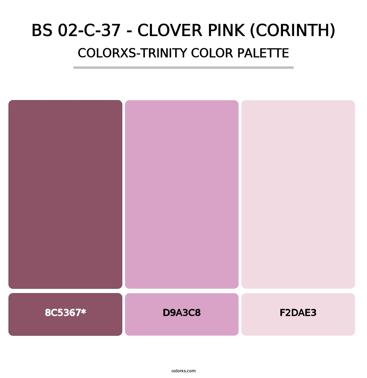 BS 02-C-37 - Clover Pink (Corinth) - Colorxs Trinity Palette