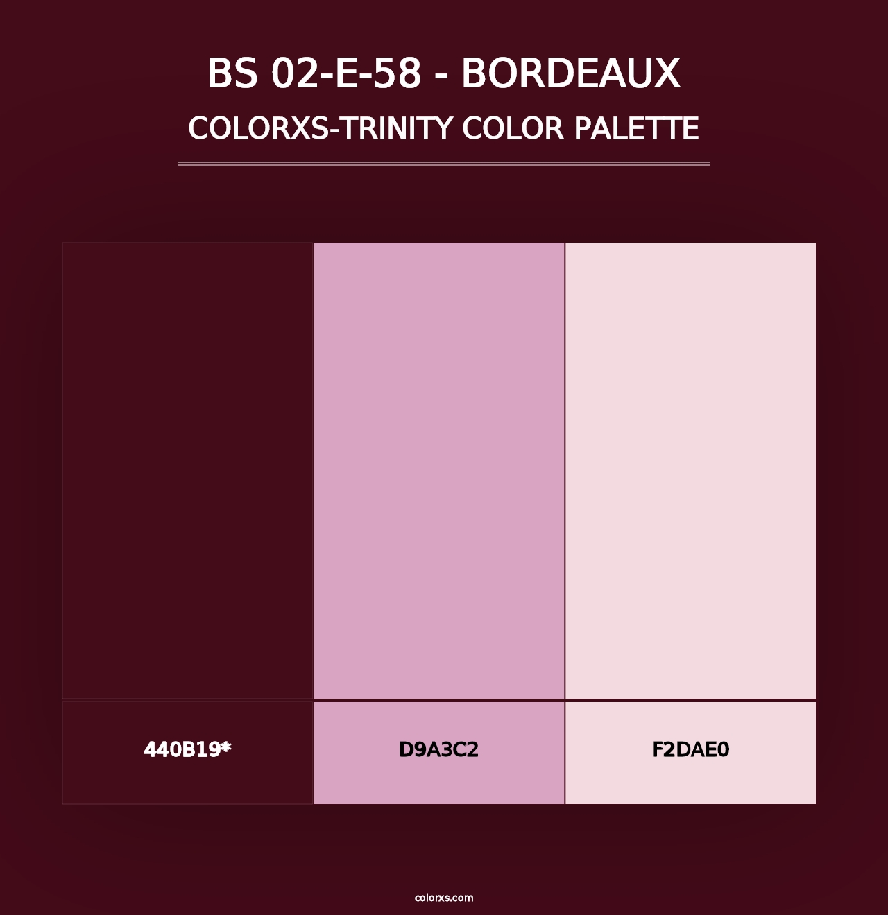 BS 02-E-58 - Bordeaux - Colorxs Trinity Palette