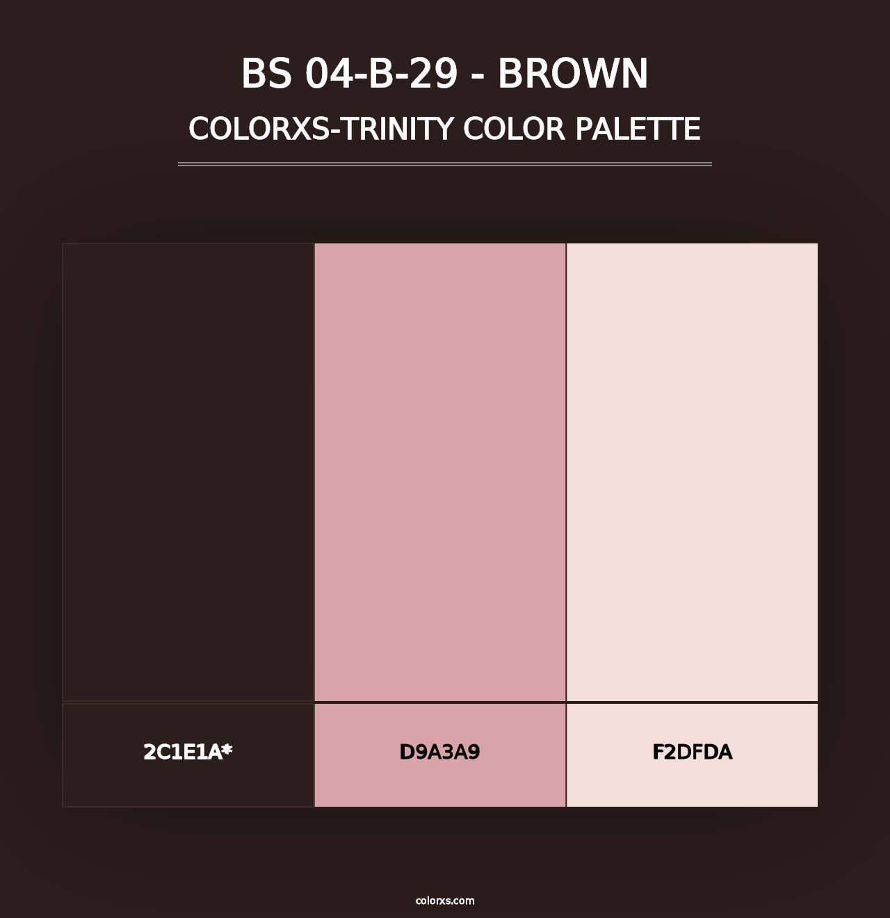 BS 04-B-29 - Brown - Colorxs Trinity Palette