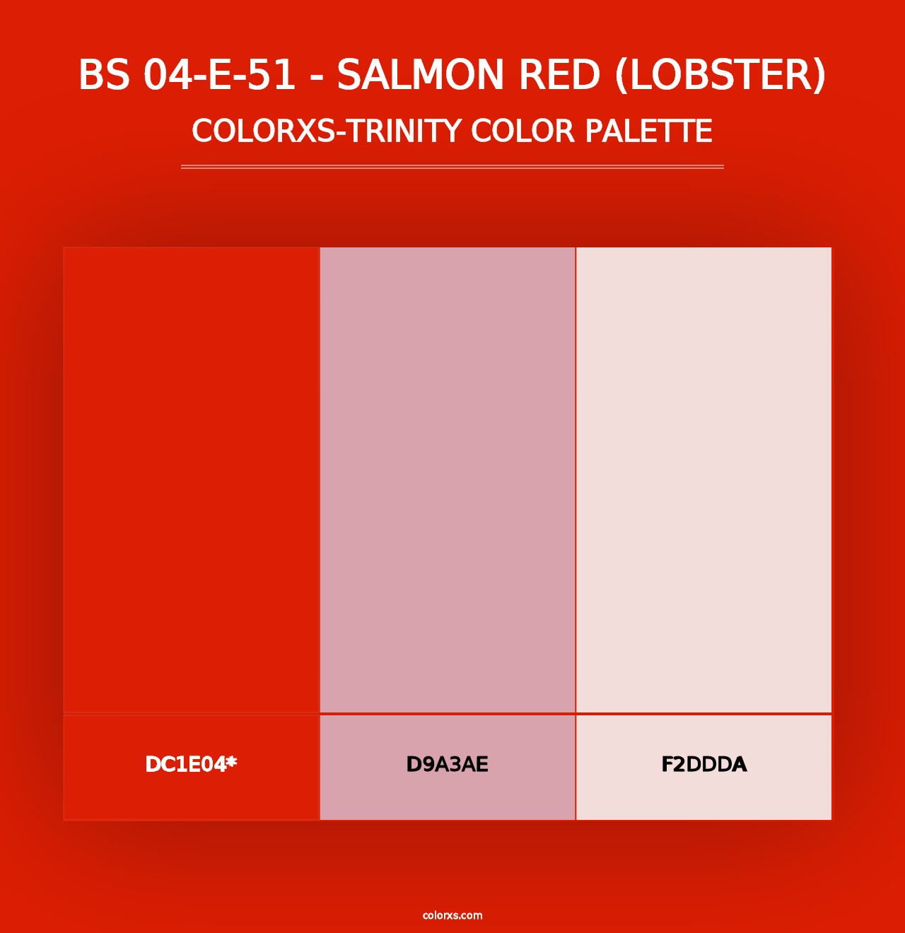 BS 04-E-51 - Salmon Red (Lobster) - Colorxs Trinity Palette