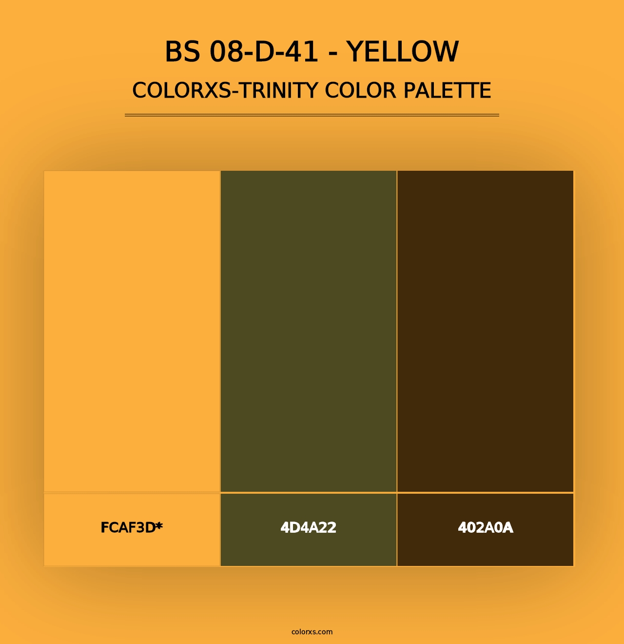 BS 08-D-41 - Yellow - Colorxs Trinity Palette