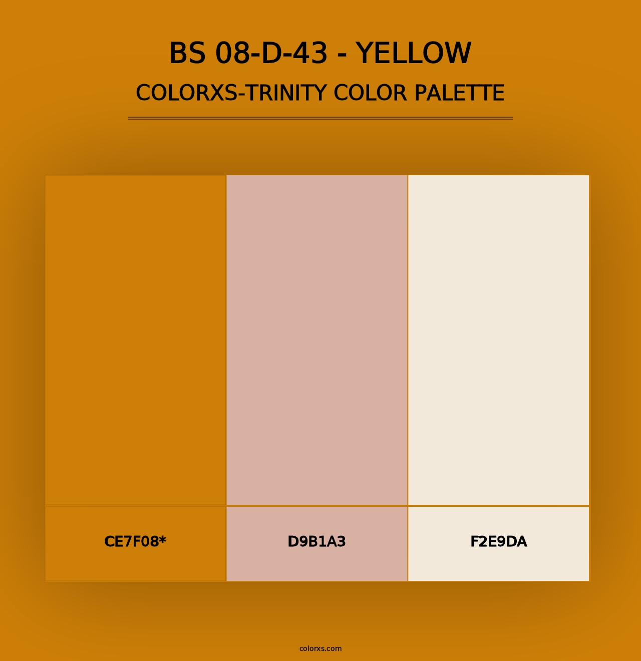 BS 08-D-43 - Yellow - Colorxs Trinity Palette