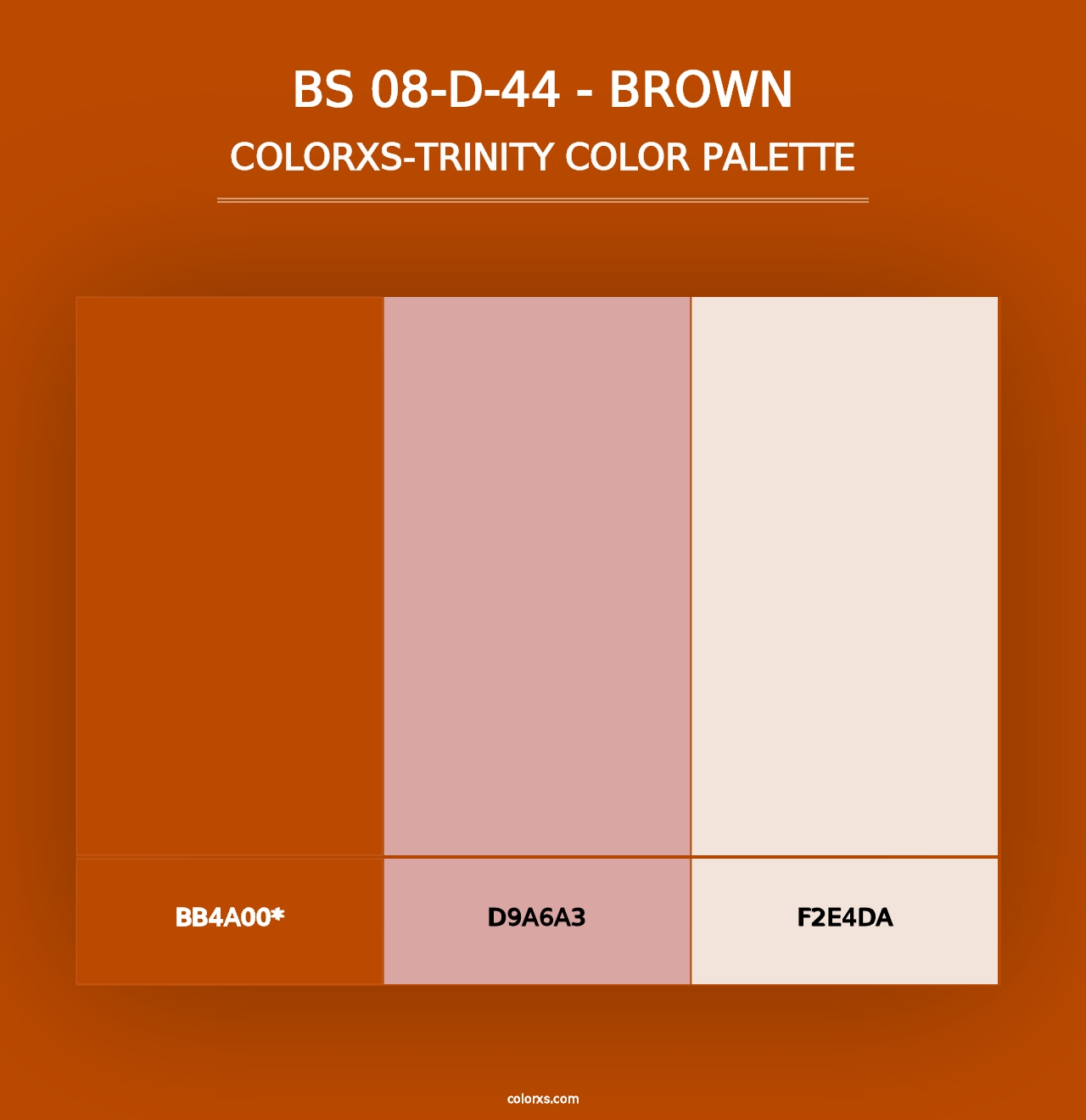 BS 08-D-44 - Brown - Colorxs Trinity Palette