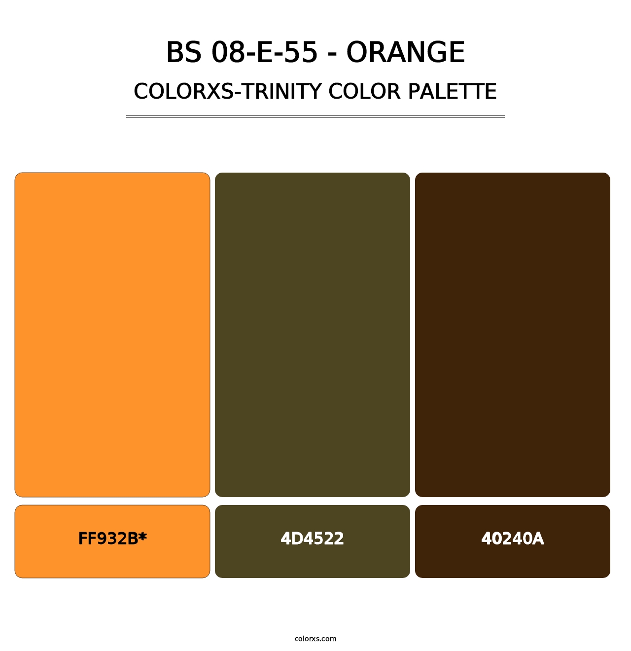 BS 08-E-55 - Orange - Colorxs Trinity Palette