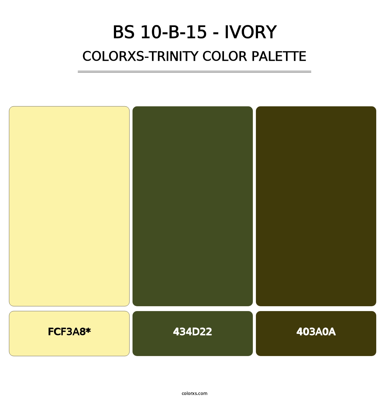 BS 10-B-15 - Ivory - Colorxs Trinity Palette