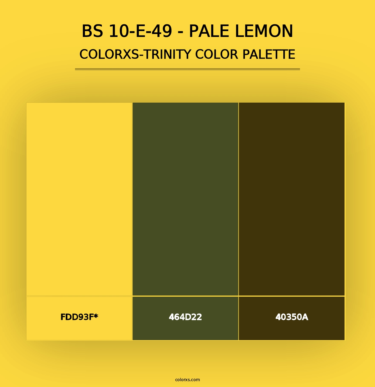 BS 10-E-49 - Pale Lemon - Colorxs Trinity Palette