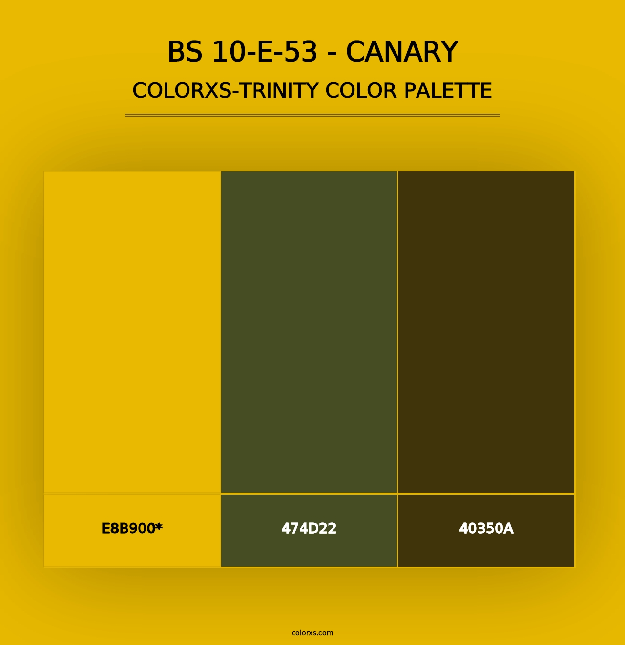 BS 10-E-53 - Canary - Colorxs Trinity Palette