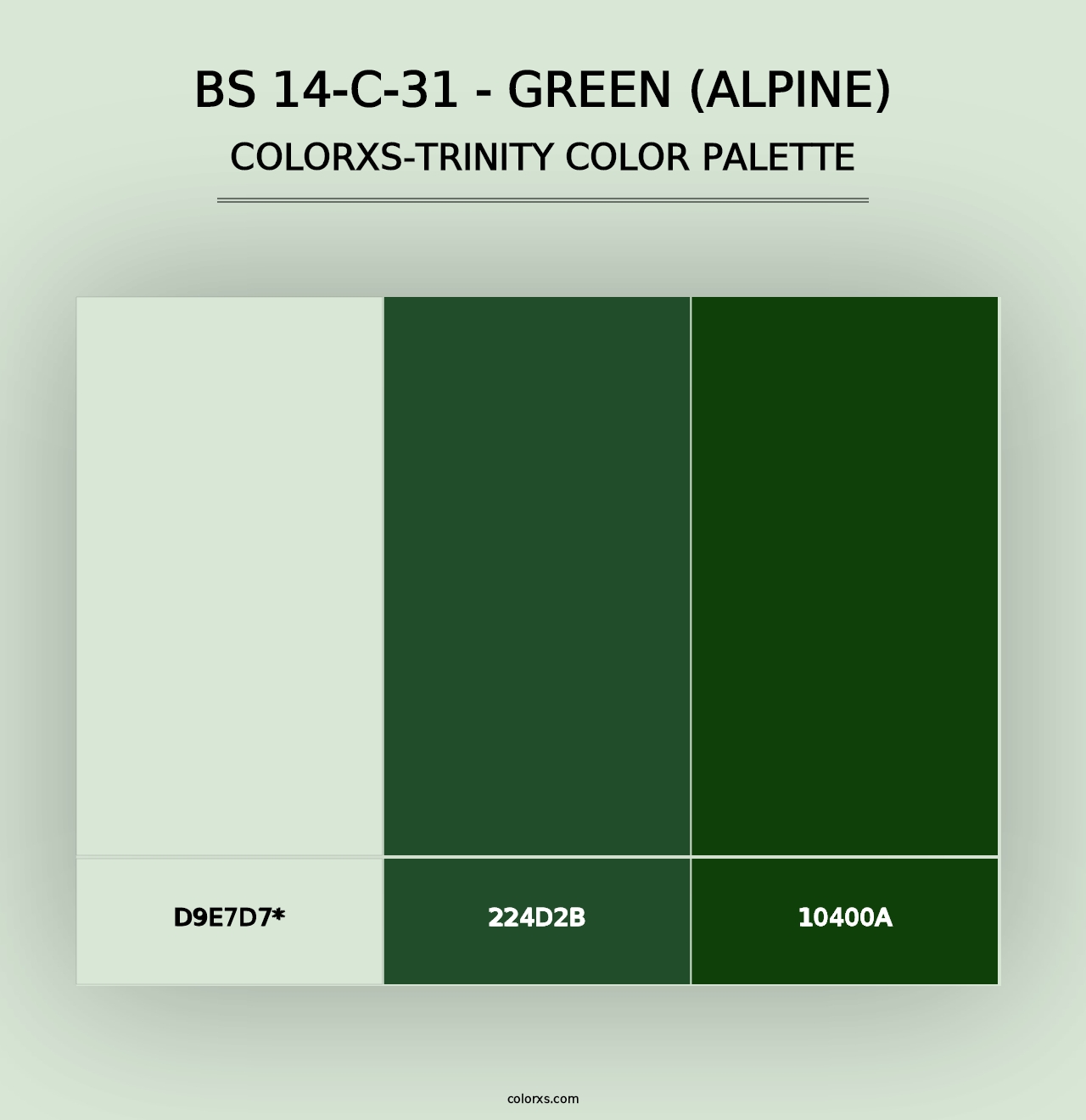 BS 14-C-31 - Green (Alpine) - Colorxs Trinity Palette