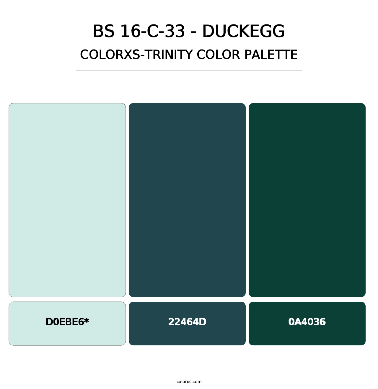 BS 16-C-33 - Duckegg - Colorxs Trinity Palette