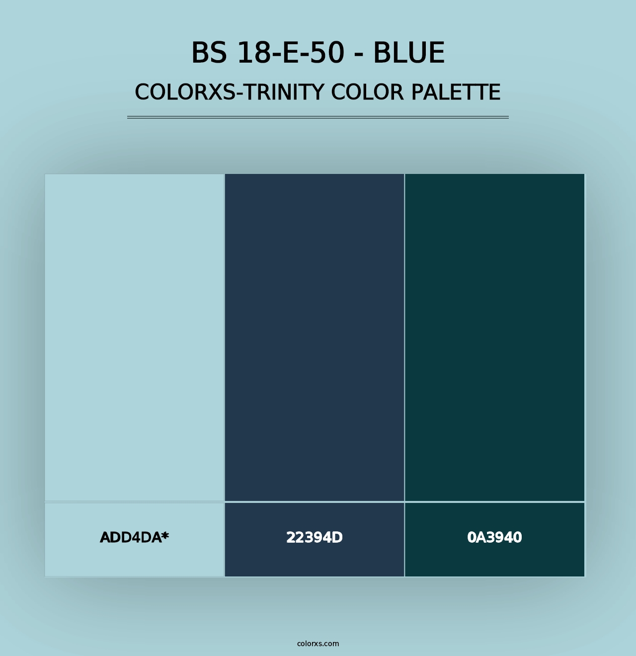 BS 18-E-50 - Blue - Colorxs Trinity Palette