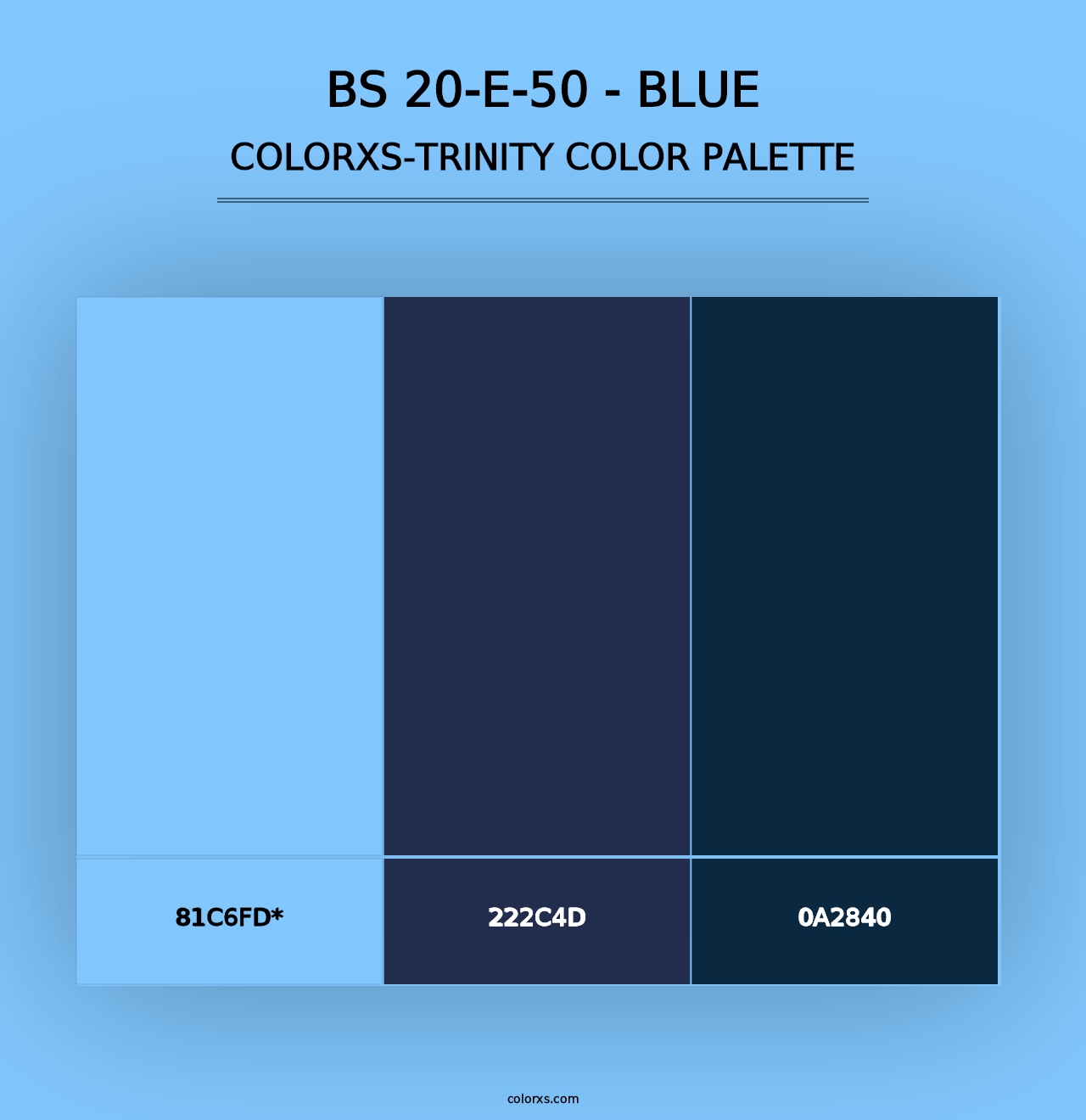 BS 20-E-50 - Blue - Colorxs Trinity Palette