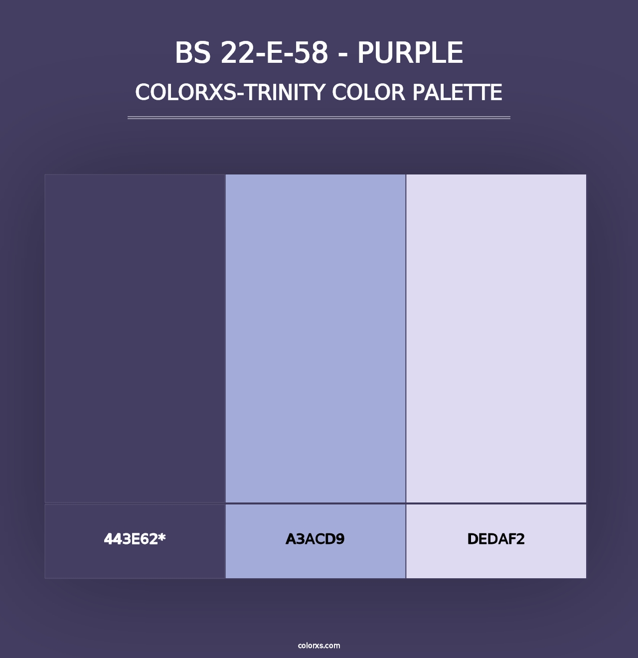 BS 22-E-58 - Purple - Colorxs Trinity Palette