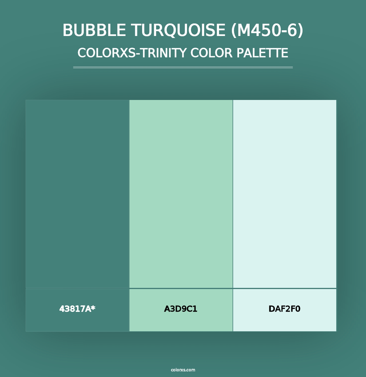 Bubble Turquoise (M450-6) - Colorxs Trinity Palette