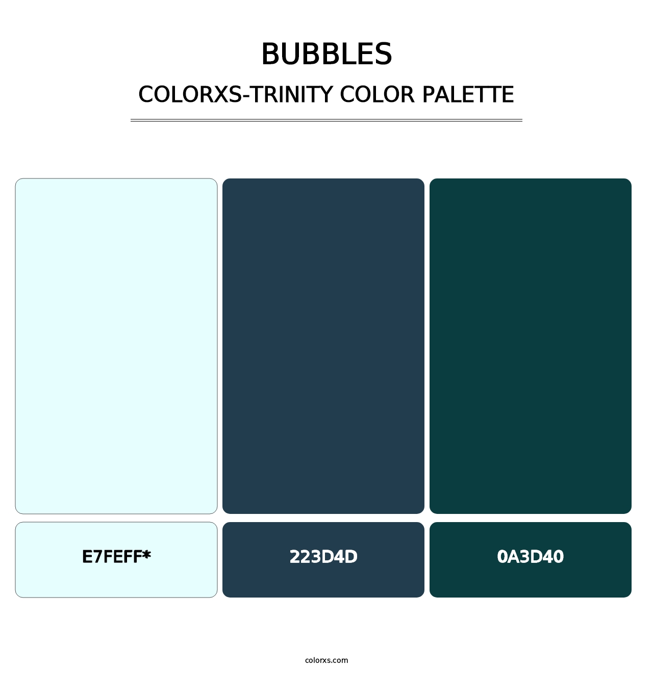 Bubbles - Colorxs Trinity Palette