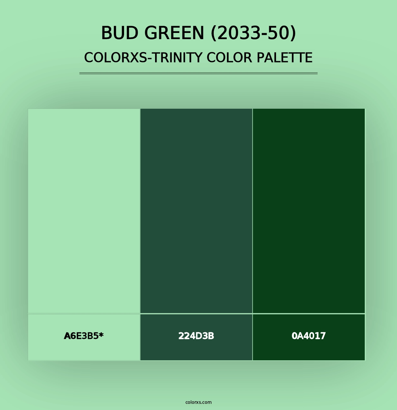 Bud Green (2033-50) - Colorxs Trinity Palette