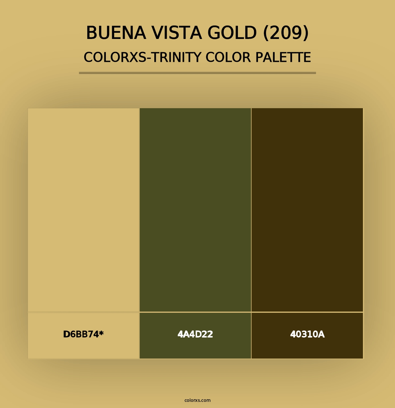 Buena Vista Gold (209) - Colorxs Trinity Palette