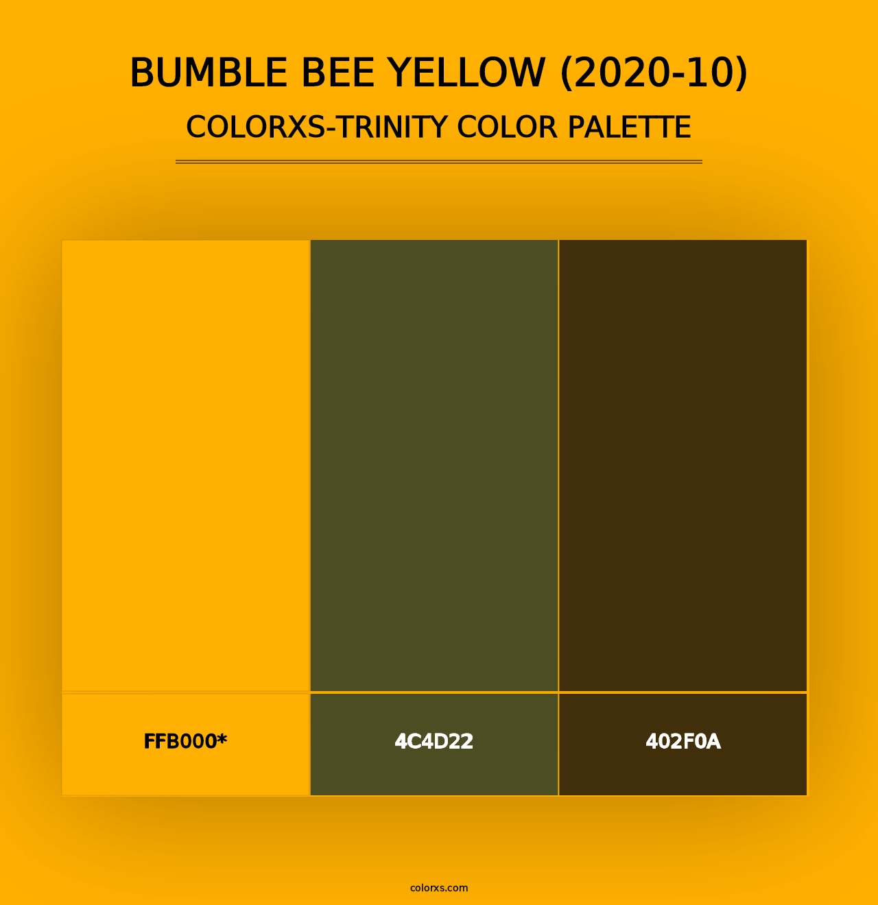 Bumble Bee Yellow (2020-10) - Colorxs Trinity Palette