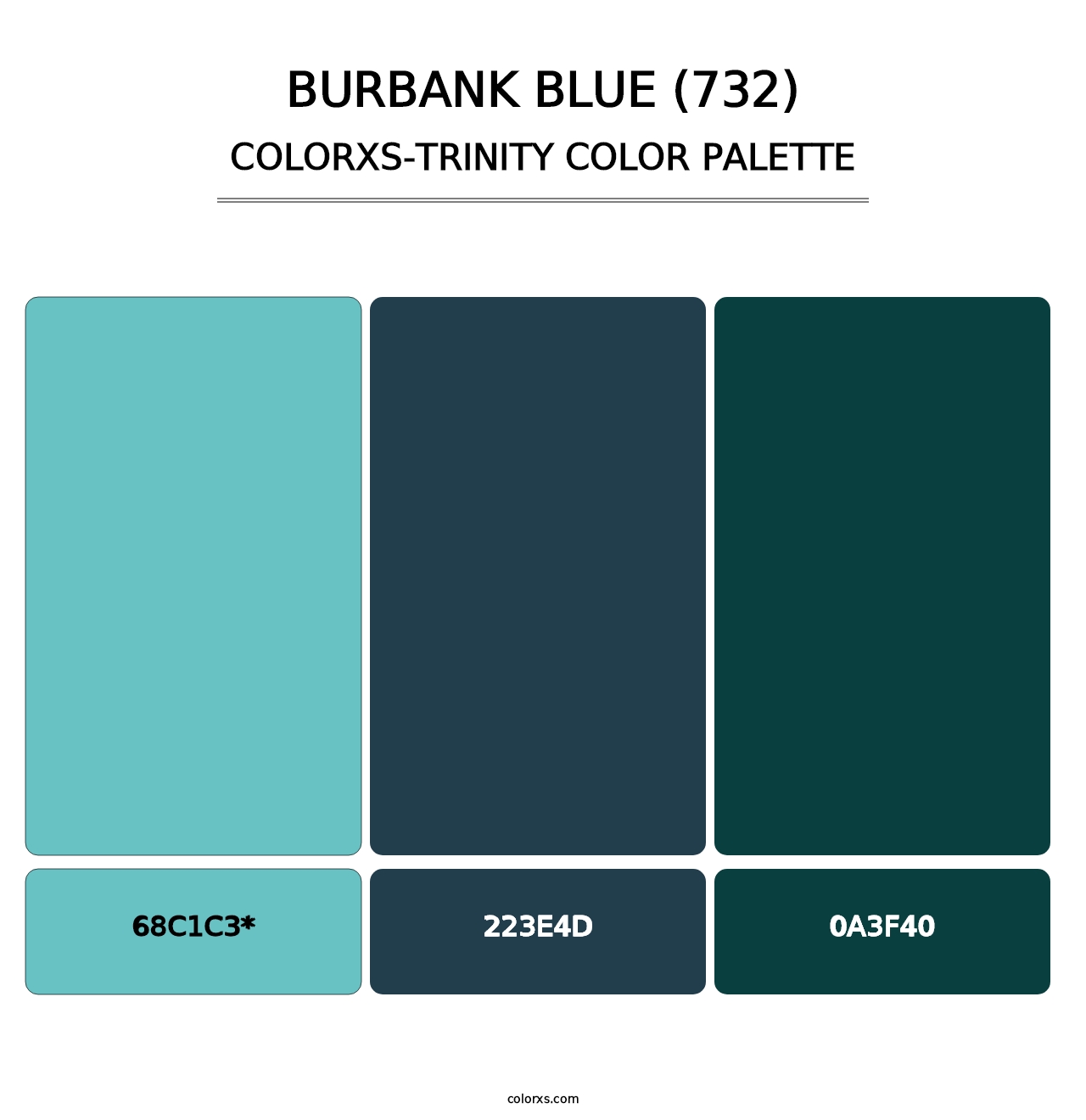 Burbank Blue (732) - Colorxs Trinity Palette