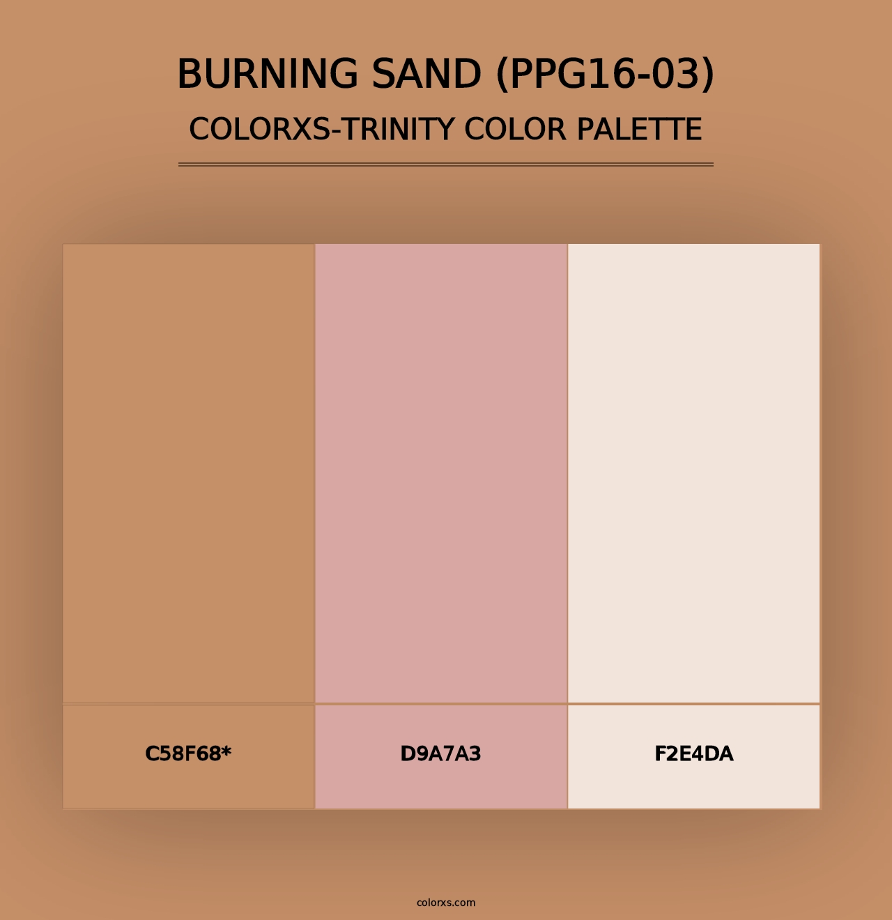 Burning Sand (PPG16-03) - Colorxs Trinity Palette