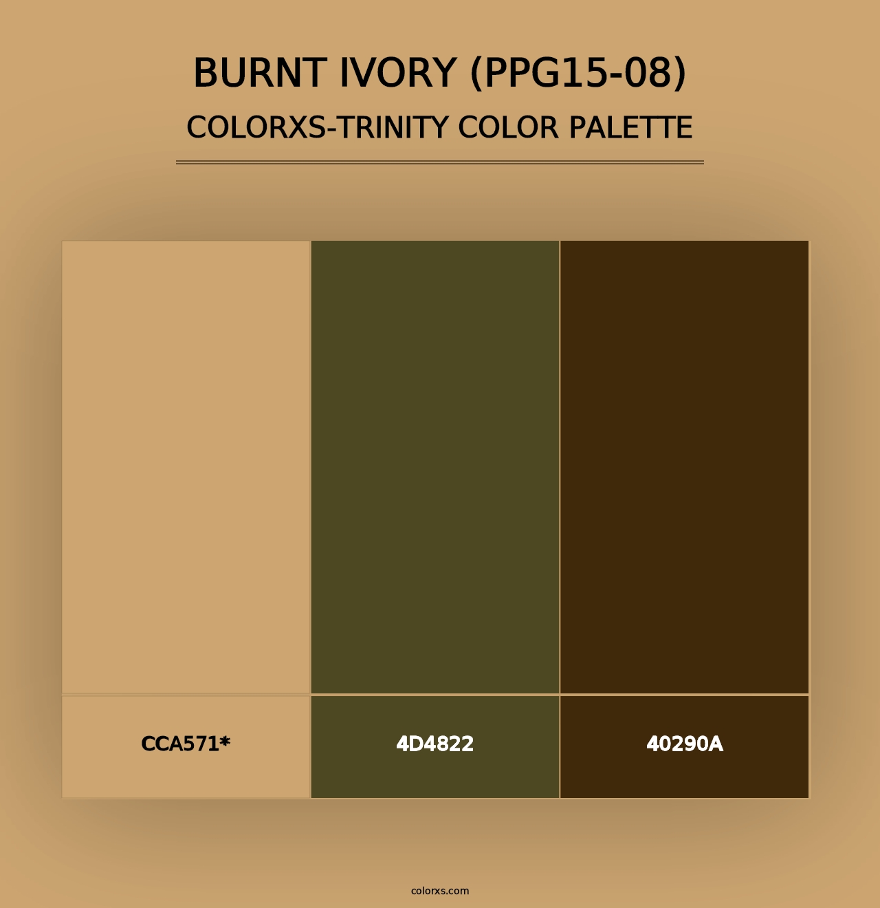 Burnt Ivory (PPG15-08) - Colorxs Trinity Palette