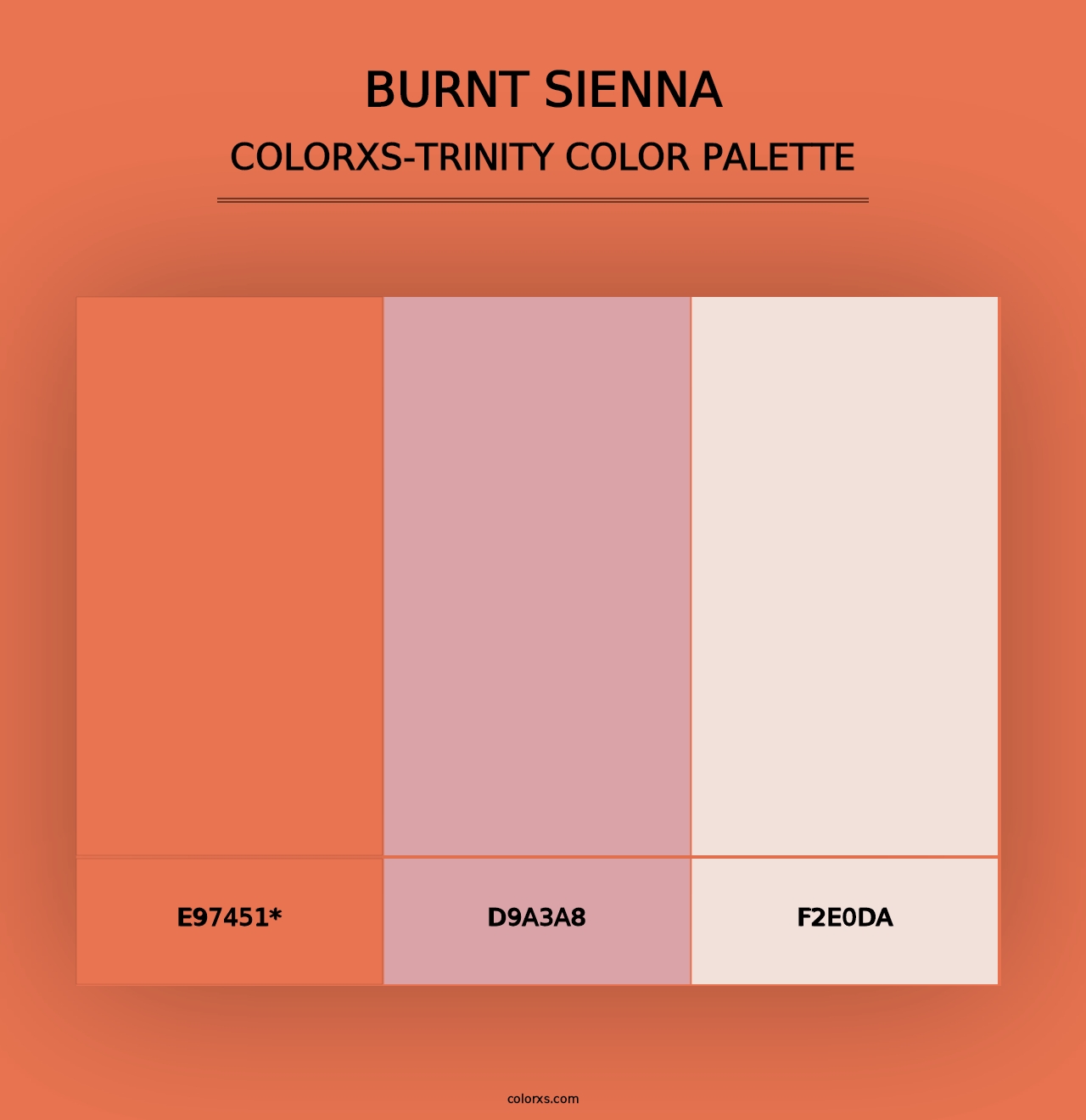 Burnt Sienna - Colorxs Trinity Palette