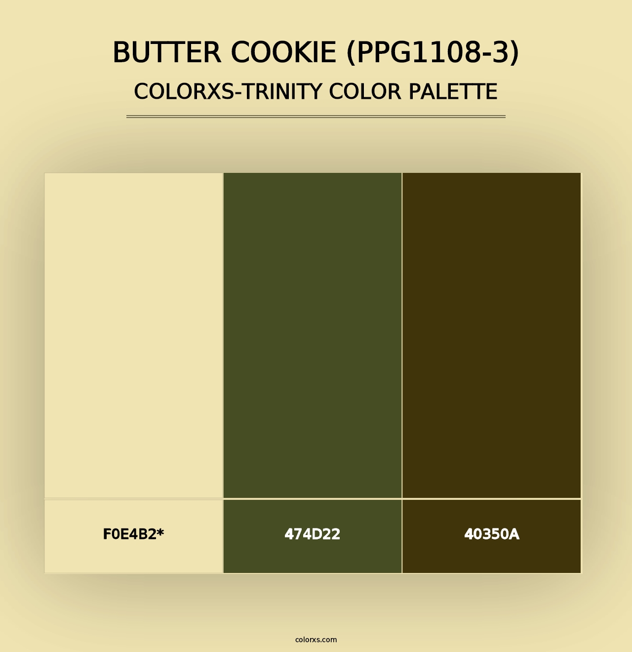 Butter Cookie (PPG1108-3) - Colorxs Trinity Palette