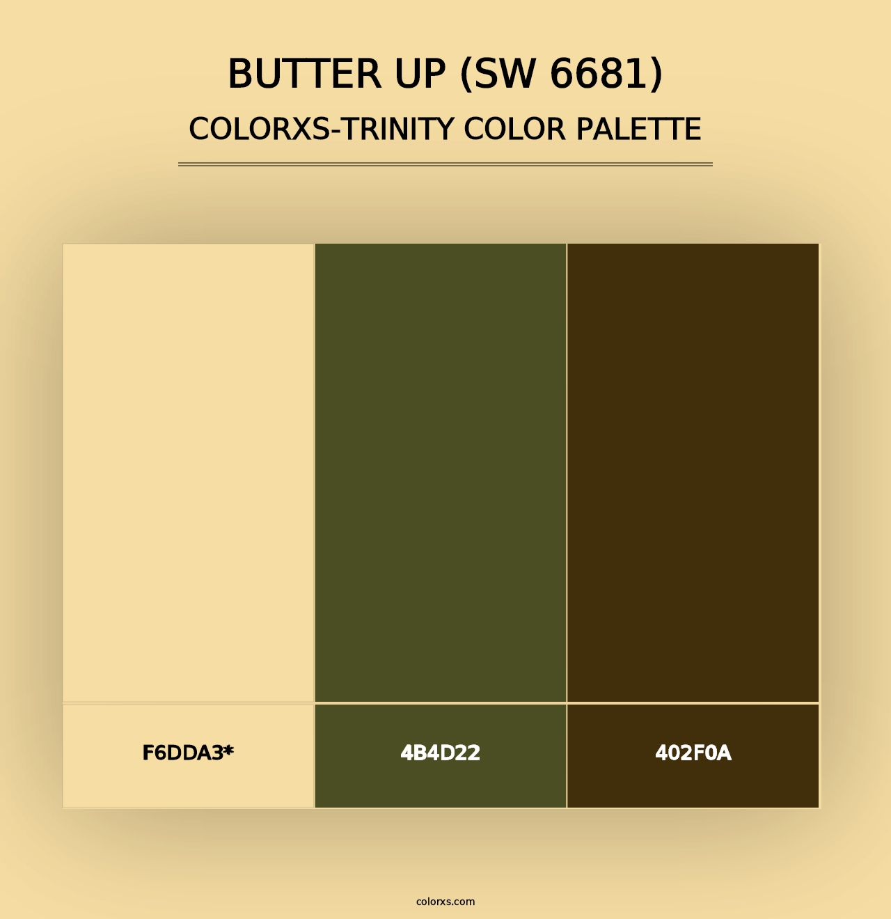 Butter Up (SW 6681) - Colorxs Trinity Palette