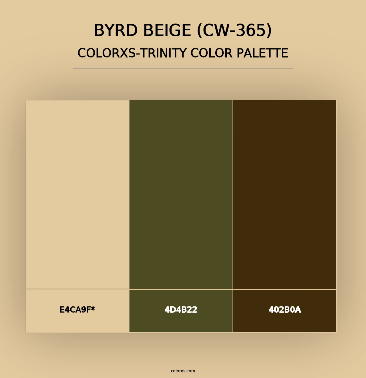 Byrd Beige (CW-365) - Colorxs Trinity Palette